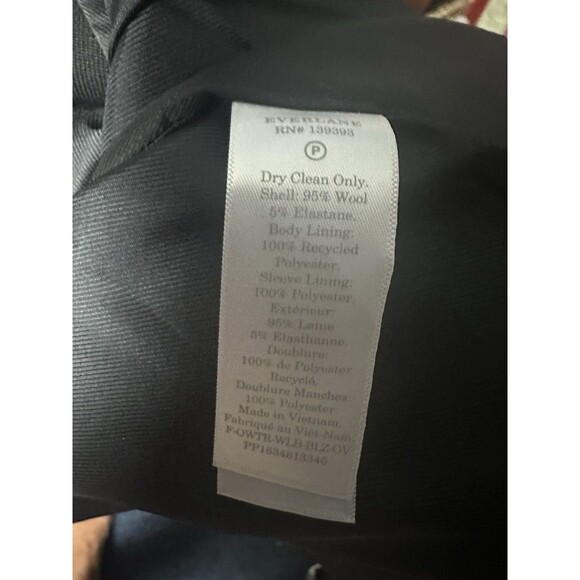 Everlane Blazer Womens Size 8 95% Wool Structured Classic Chic Black - Picture 5 of 5